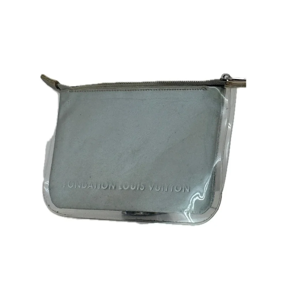 Foundation Louis Vuitton Clear Grey‎ Canvas Zip Pouch Museum Exclusive Bag